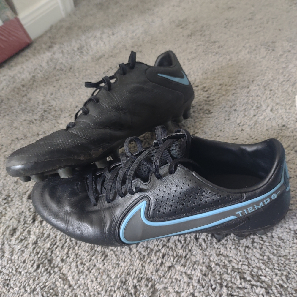 Nike Tiempo Black Soccer Cleats